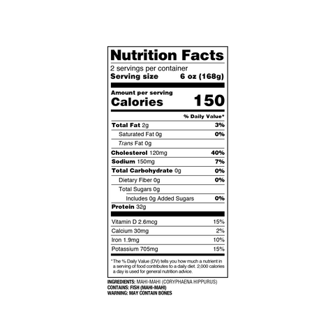 Ecuadorian Mahi Mahi WixterSeafood Mahi nutrition facts